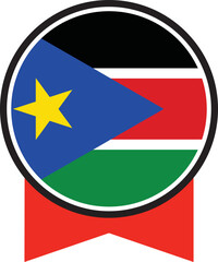South Sudanflag, the flag of South Sudan, vector illustration	
