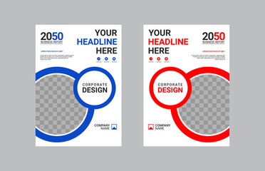 Professional corporate book cover template