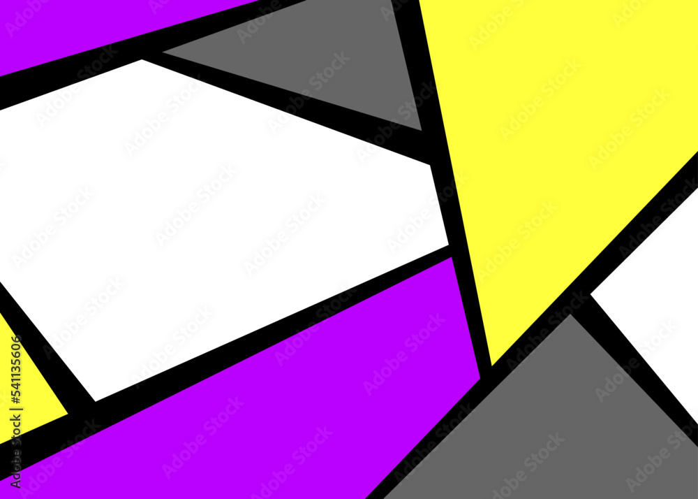Poster minimalist background with colorful abstract geometric pattern and with some copy space area