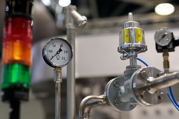 industrial equipment with manometers