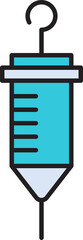 medical syringe icon illustration