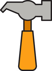 claw hammer tool icon