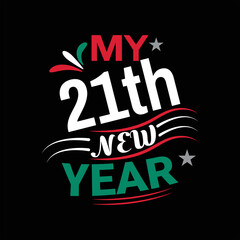 HAPPY NEW YEAR T-SHIRT DESIGN