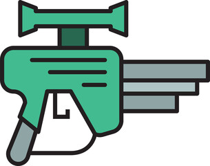 space gun blaster icon illustration