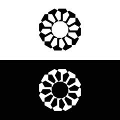 Nature flower vector logo design 