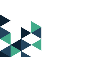 corporate banner template with blue geometric pattern ornament