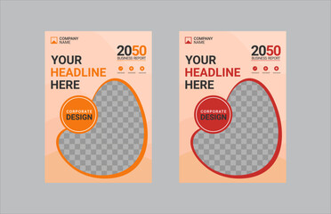 Modern business annual report template