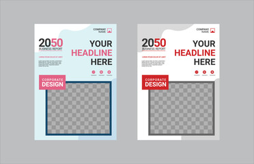 Modern business annual report template