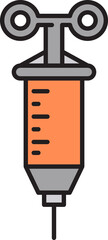 medical syringe icon illustration