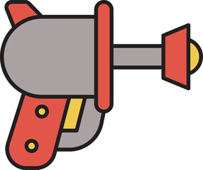 futuristic and space gun icon illustration