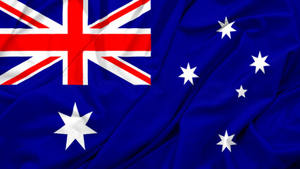 Australia Flag Waving Background