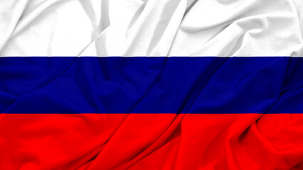 Russia Flag Waving Background