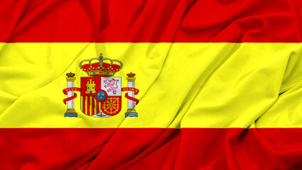 Spain Flag Waving Background