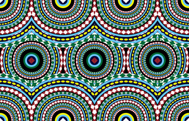 Mandalas textile pattern. Ethnic geometric tribal native aztec arabesque fabric carpet Indian Arabian seamless patterns. Ornate line graphic embroidery style. Vector illustration retro vintage design.