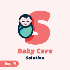 Alphabet S Baby Care Logo