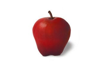 red apple isolated on white