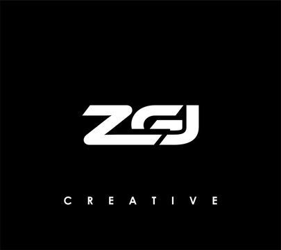 ZGJ Letter Initial Logo Design Template Vector Illustration