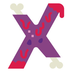 x flat icon style
