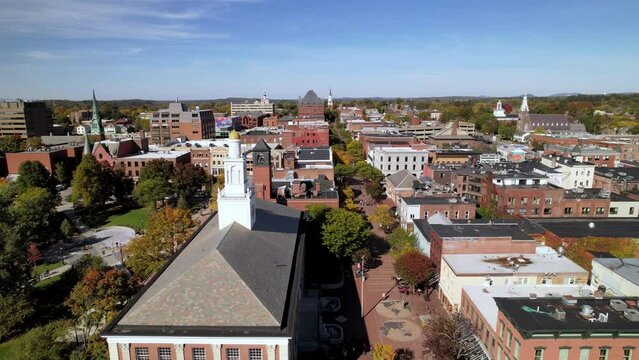 Aerial Orbit Burlington Vermont In 4k