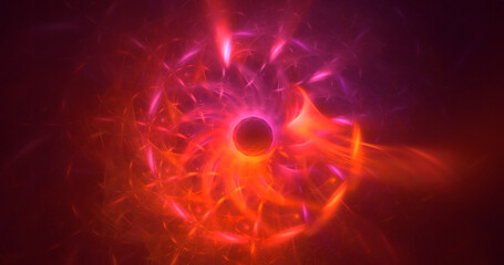 3D rendering abstract multicolor fractal light background