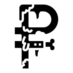 Ruble glyph icon style