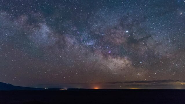 Time-lapse of the Milky Way rising over the horizon.  Shot near Moab, Utah in 4K