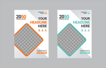 Professional corporate book cover template