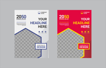 Professional corporate book cover template