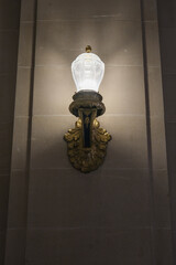 Breathtaking architecture details of panoramic dome columns scenic building interior view with...