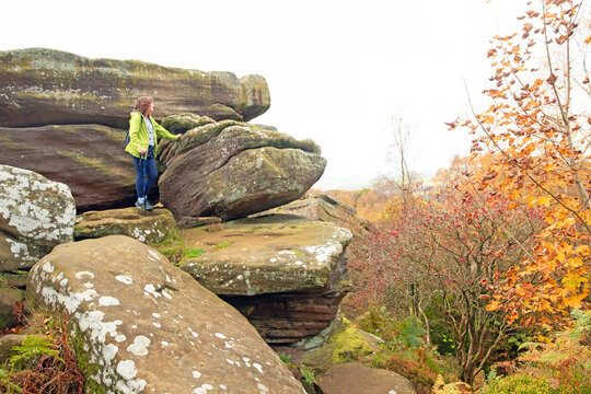 Appreciating the view from Brimham Rocks, North Yorkshire, England.
