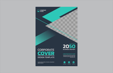 Professional corporate book cover template