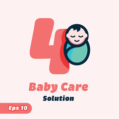Numeric 4 Baby Care Logo