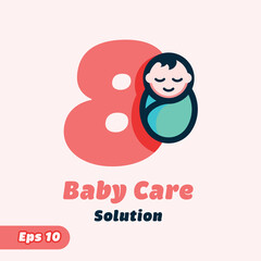 Numeric 8 Baby Care Logo