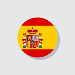 Fototapeta premium Spain flag flat icon