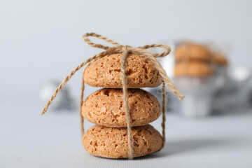 Concept of tasty Dutch Christmas cookies, Pepernoten