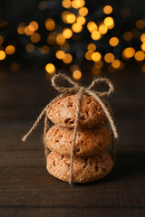 Concept of tasty Dutch Christmas cookies, Pepernoten