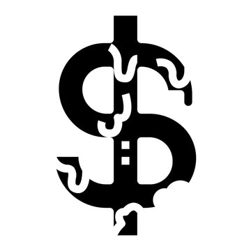 dollar glyph icon style