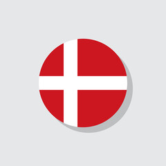 Obraz premium Flag of Denmark flat icon