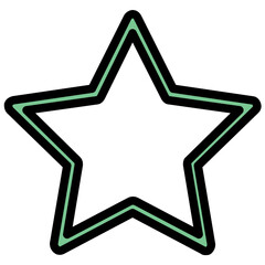 Minus Sign Colored Line Icon