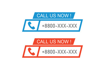 Obraz premium Phone call us now template.