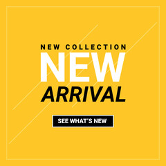 New Arrival vector illustration banner design.