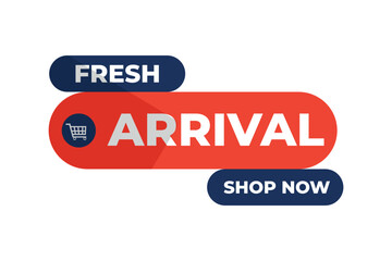 Shopping for fresh arrival vector design.
