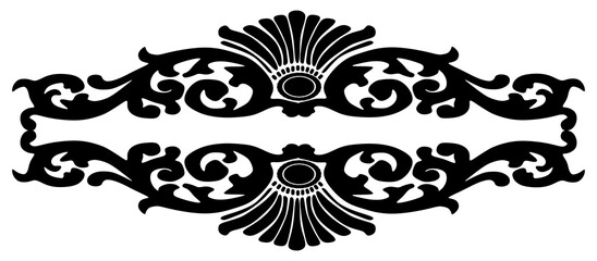 The illustrations and clipart. Abstract image. Abstract carving combination of black and white in a white background frame.