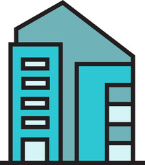 condo and office building icon illustration