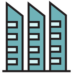 condo and office building icon illustration