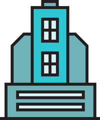 condo and office building icon illustration