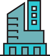 condo and office building icon illustration