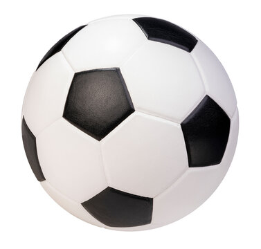 Sports equipment concept, Football or soccer ball on white PNG file.