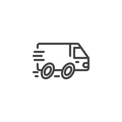 Express delivery service line icon
