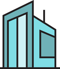 office and condo building icon